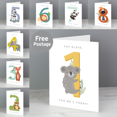 Personalised Animal Birthday Card