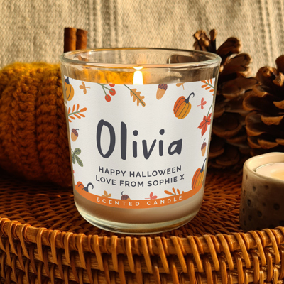 Personalised Pumpkin Jar Candle