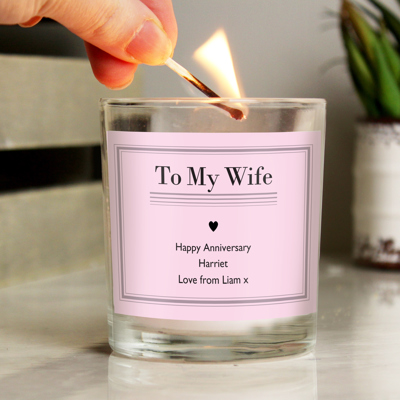 Personalised Classic Pink Jar Candle